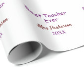 Beste leraar ooit naam toevoegen datum jaar eenvou cadeaupapier (Rol Hoek)