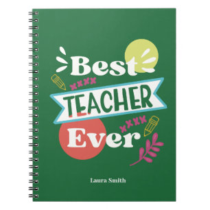 Beste leraar ooit noem modern handgeschreven notit notitieboek