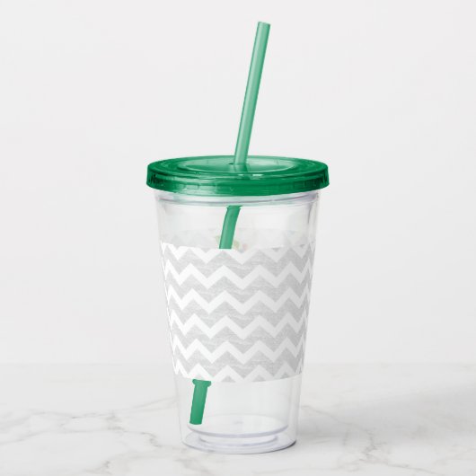 Beste leraar ooit persoonlijke Apple Chevron Acryl Drinkbeker (Achterkant)