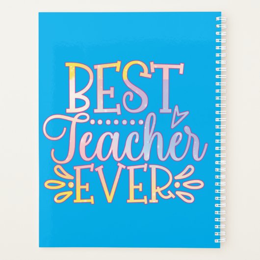 Beste leraar ooit planner (Achterkant)