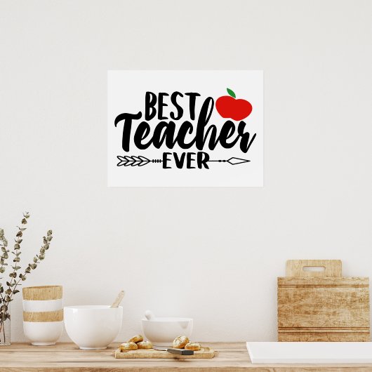 Beste leraar ooit poster (Keuken)