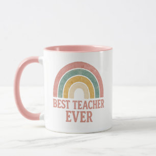 Beste leraar ooit Rainbow Teacher Mok