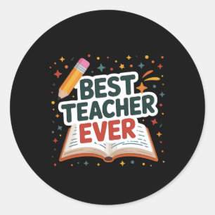 Beste leraar ooit ronde sticker