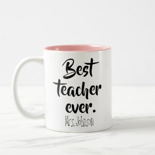 Beste leraar ooit Schattigee waardering Gift Schoo Tweekleurige Koffiemok