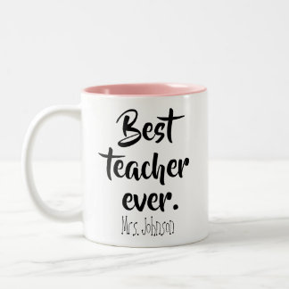 Beste leraar ooit Schattigee waardering Gift Schoo Tweekleurige Koffiemok