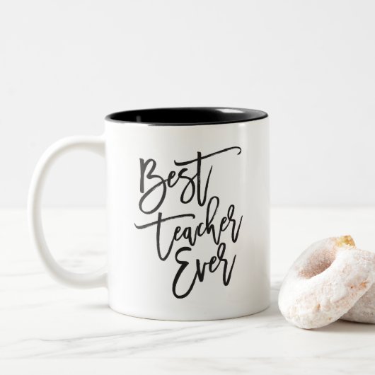 Beste leraar ooit stijlvolle Mok voor script (Met donut)