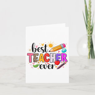 Beste leraar ooit terug naar school Schattige Lere Kaart