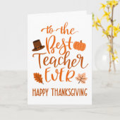 Beste leraar ooit Thanksgiving dag in het Sinaasap Kaart (Gele Bloem)