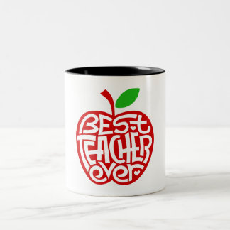 Beste leraar ooit tweekleurige koffiemok