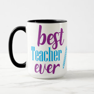 Beste leraar ooit typografie mok