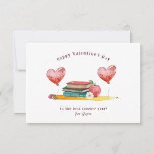 Beste Leraar Ooit Valentijnskaart voor in de kla Notitiekaartje