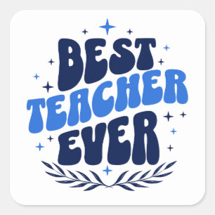 Beste leraar ooit vierkante sticker