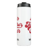 Beste leraar ooit waardering Monogram naam Thermosbeker (Voorkant)