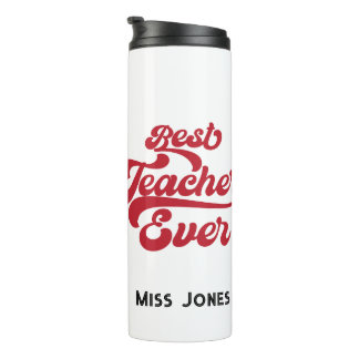 Beste leraar ooit waardering Monogram naam Thermosbeker