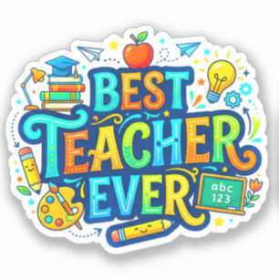 Beste Leraar Ooit   Waardering  Sticker