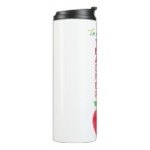 Beste leraar ooit Waterverf Apple op maat Thermosbeker (Gedraaid links)