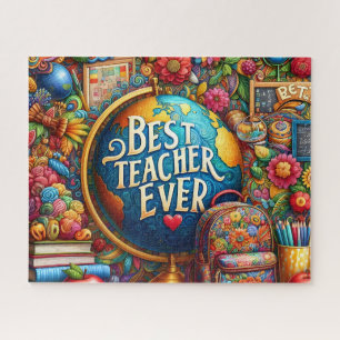 Beste Leraar Ooit Wereldbol Legpuzzel