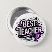 Beste Leraar  Ronde Button 7,6 Cm (Voorkant /achterkant)