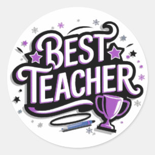 Beste leraar ronde sticker
