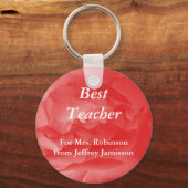 Beste leraar Sleutelhanger (Sleutelhanger), koraal (Voorkant)