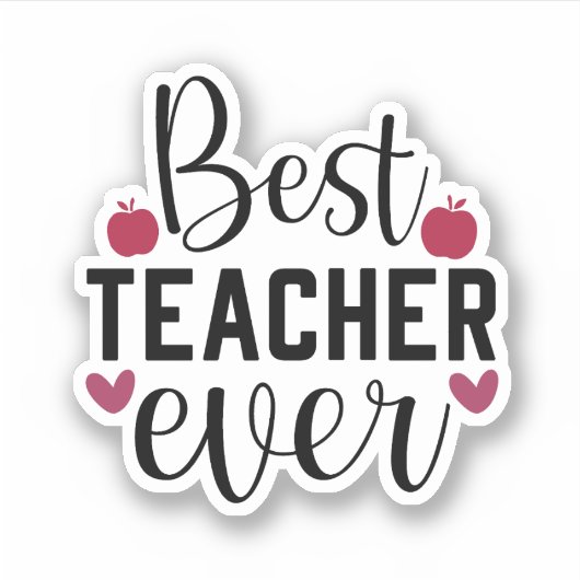 Beste leraar sticker (Voorkant)