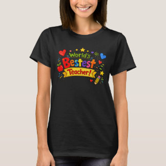 Beste Leraar Ter Wereld Cute Leerkracht Waardering T-shirt