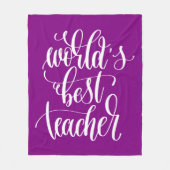 Beste leraar ter wereld fleece deken (Voorkant)