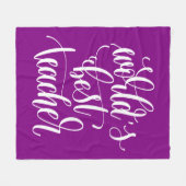 Beste leraar ter wereld fleece deken (Voorkant (Horizontaal))