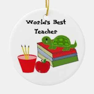 Beste Leraar ter Wereld Keramisch Ornament