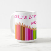 Beste leraar ter wereld koffiemok (Voorkant links)