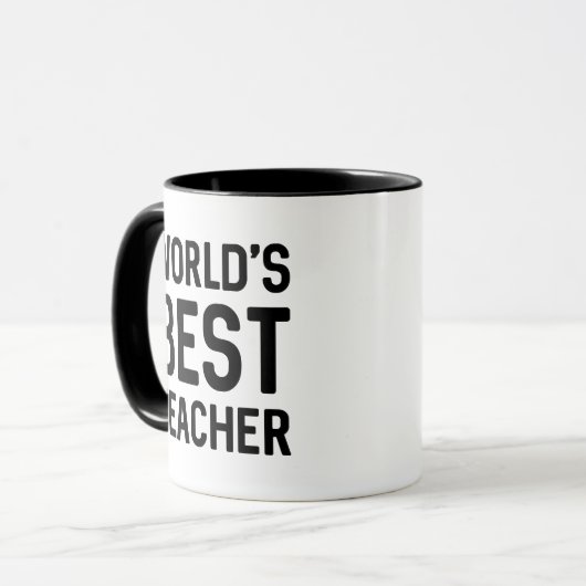 Beste leraar ter wereld mok (Voorkant links)