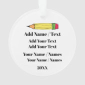 Beste leraar ter wereld ornament (achterkant)