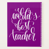 Beste leraar ter wereld planner (Achterkant)