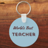 Beste leraar ter wereld sleutelhanger (Voorkant)