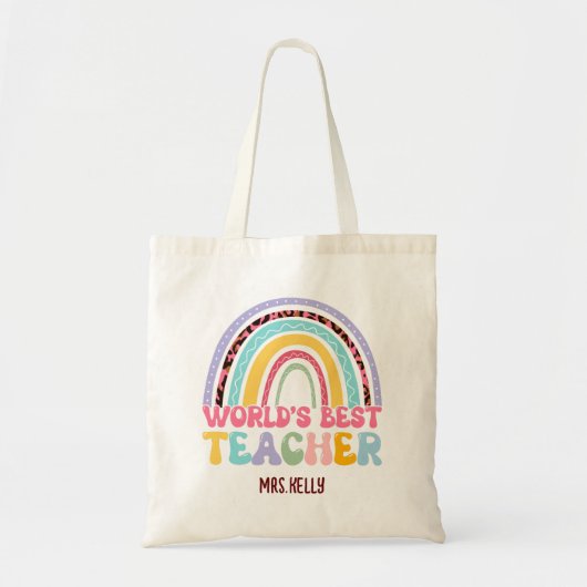 Beste leraar ter wereld tote bag (Voorkant)