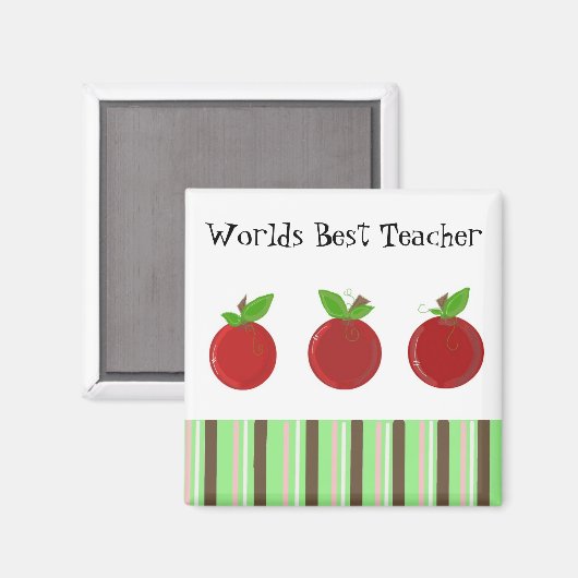 Beste leraar wereldwijd magneet (Voorkant / Achterkant)