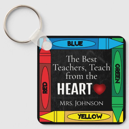 Beste leraren, leer uit het hart | Leraar Sleutelhanger (Voorkant)