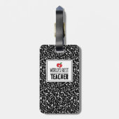 Beste lerarendag van de wereld bagagelabel (Achterkant verticaal)