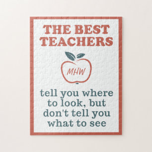 BESTE LEREN, aangepaste monogram puzzel