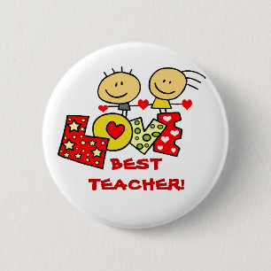 BESTE LERER RONDE BUTTON 5,7 CM