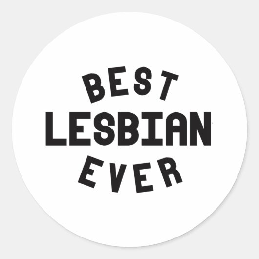Beste lesbische ooit ronde sticker (Voorkant)