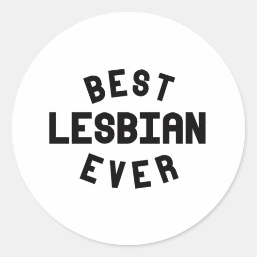 Beste lesbische ooit ronde sticker (Voorkant)