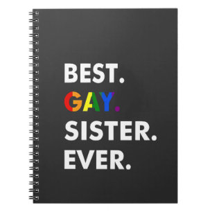 Beste lesbische zus ooit Funny LGBT regenboog Prid Notitieboek