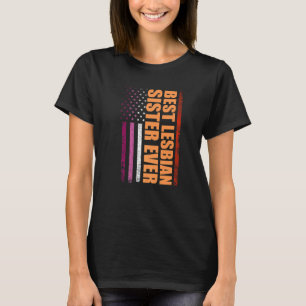beste lesbische zus ooit lgbt lesbische gay pride t-shirt