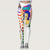 beste leuke stripkunst voor cartoon pop leggings (Voorkant)