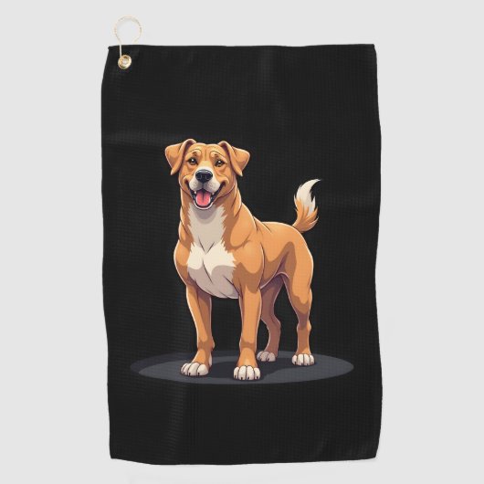 Beste leven met Dogo Canario T-shirt met lange mou Golfhanddoek (Voorkant)