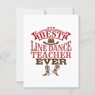 Beste Line Dance Docent Ooit Briefkaart