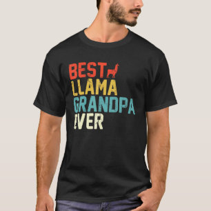 Beste LLAMA Opa Ooit Retro Opa T-shirt