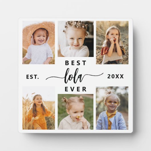 Beste Lola ooit - Kleinkinderen Fotocollage Fotoplaat (Voorkant)