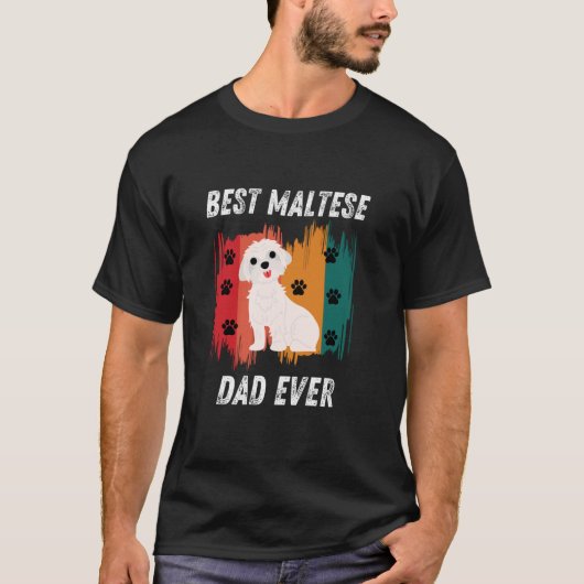 Beste Maltese vader ooit grappige Maltese vader va T-shirt (Voorkant)